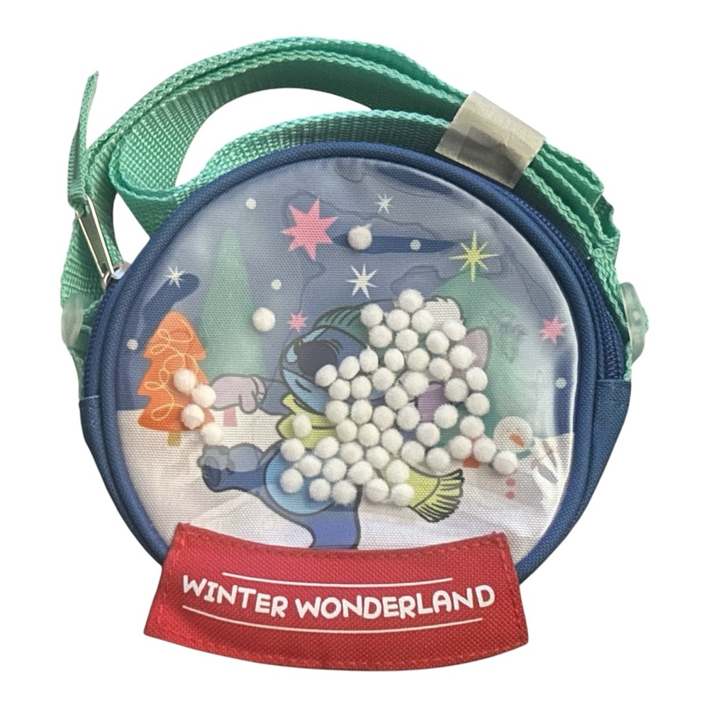 Disney Bio-World Stitch Snow Globe Crossbody Bag Small NWT
